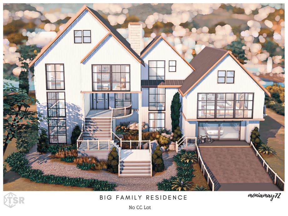 Скриншот мода Дом Big Family Residence (no CC)